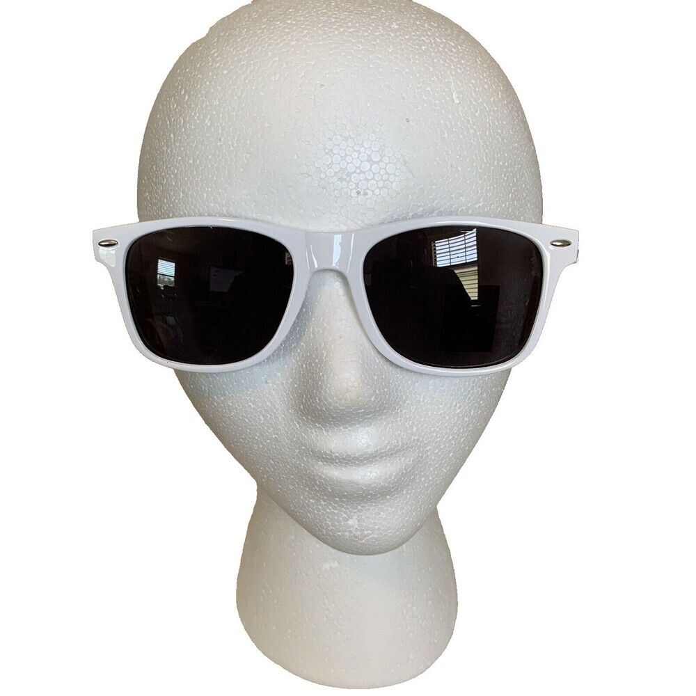 Glamourous Style Sunglasses White Super Dark Lens Classic 555497423WHT NWT